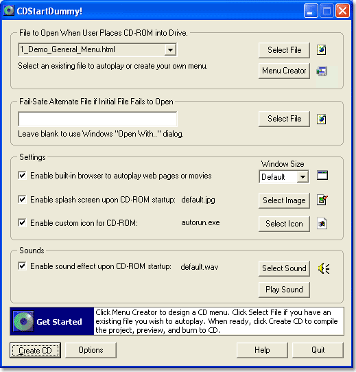 CDStartDummy! Screenshot